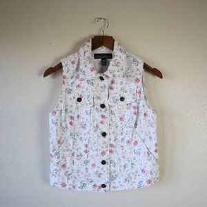 Vintage 90's Ralph Lauren Floral Denim Jacket
